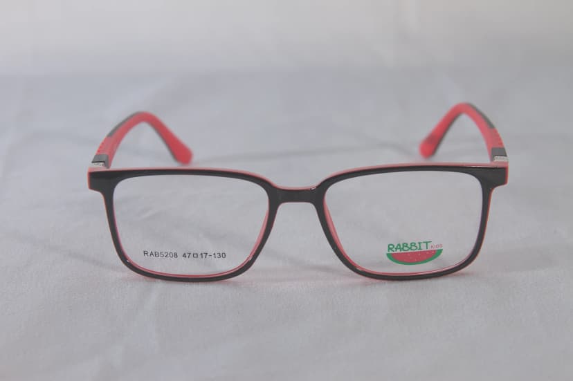 Rabbit Kids - Bold Black and Red energetic frame